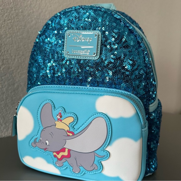 Loungefly Dumbo Sequin Exclusive Mini Backpack NWT main image 5